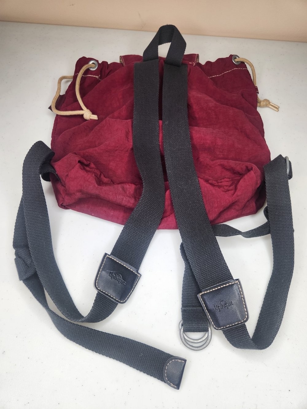Kipling Mini Backpack Red Nylon – Lightweight Travel Bag - Picture 4 of 6